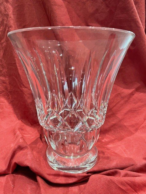 Imposing Baccarat Crystal Cut Vase