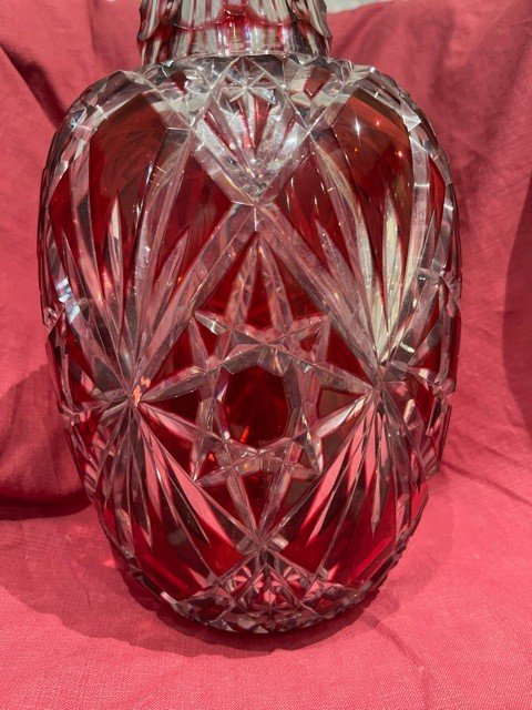 Red Crystal Overlay Vase-photo-4