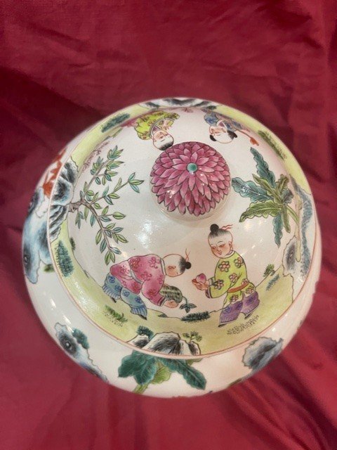 Imposante Potiche Pot à Gingembre Chine-photo-3