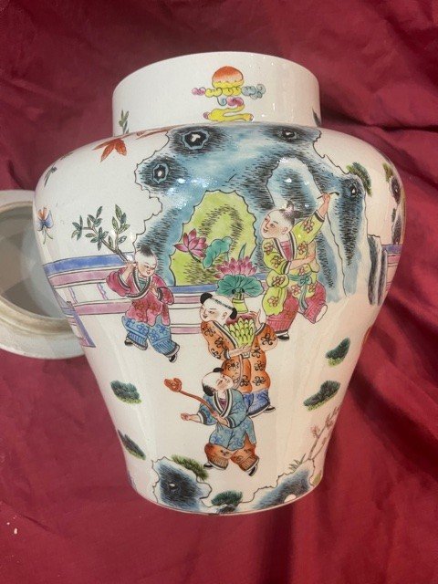 Imposante Potiche Pot à Gingembre Chine-photo-3