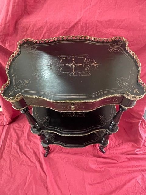 Console Sellette à Trois Plateaux d'époque Napoleon III-photo-3