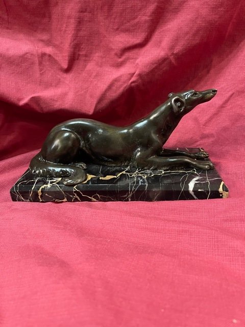 Statue Sculpture Greyhound Art Deco 1930-photo-2