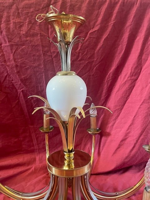 Chandelier Maison Charles Egg Model With 8 Lights Cira 1970-photo-2