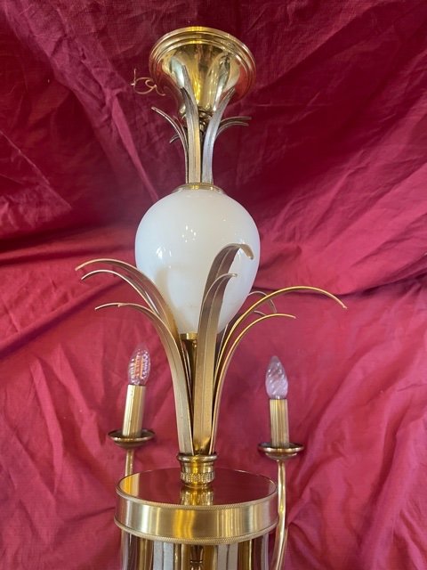 Chandelier Maison Charles Egg Model With 8 Lights Cira 1970-photo-3