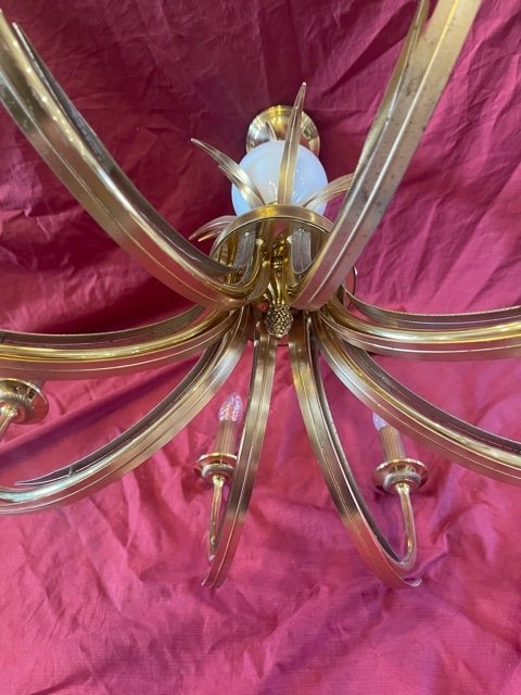 Chandelier Maison Charles Egg Model With 8 Lights Cira 1970-photo-4