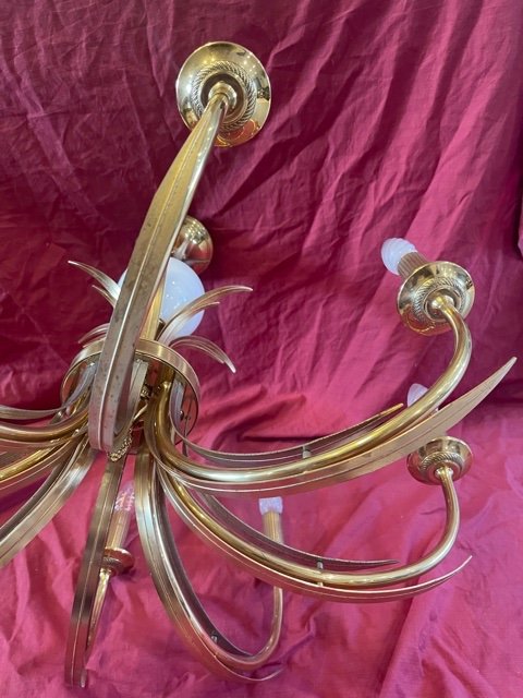 Chandelier Maison Charles Egg Model With 8 Lights Cira 1970-photo-1