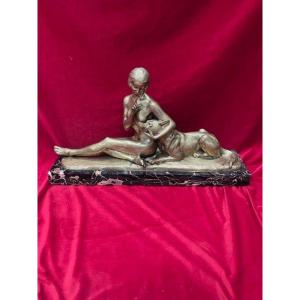 Statue Sculpture Bronze Art Déco 1930 Louis Riche 1877-1949