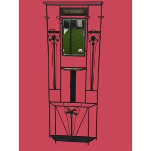 Vestiaire d'Entree Art Deco 1930 Lampe Scnheider