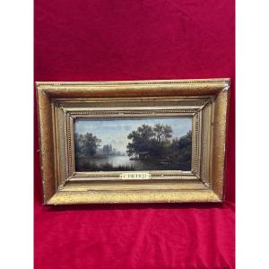 Oil On Canvas Painting By C. Rieder, 19th Century