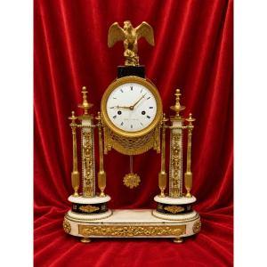 Louis XVI-style Gilded Bronze Porch Clock, 18th Century