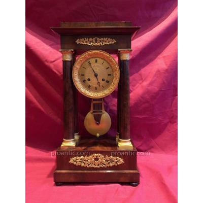 Pendulum Empire Mahogany From Cuba Bronze Dore