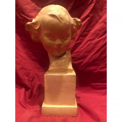 Terracotta Child Bust Amedeo Gennarelli 1881-1943