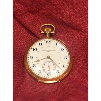 Old Pocket Watch 18k Gold Chronometre Lip