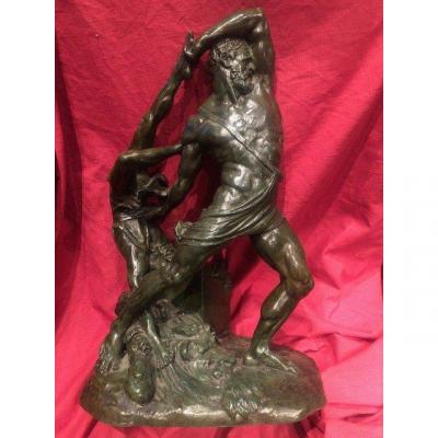 Sculpture Bronze Antonio Canova - Hercule Et Lichas XIX ème