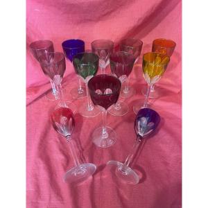 Service De 12 Verres A Vin Cristal Baccarat Modele Genova