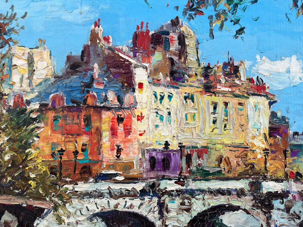Merio Ameglio - The Pont Neuf In Paris, 1960-photo-2