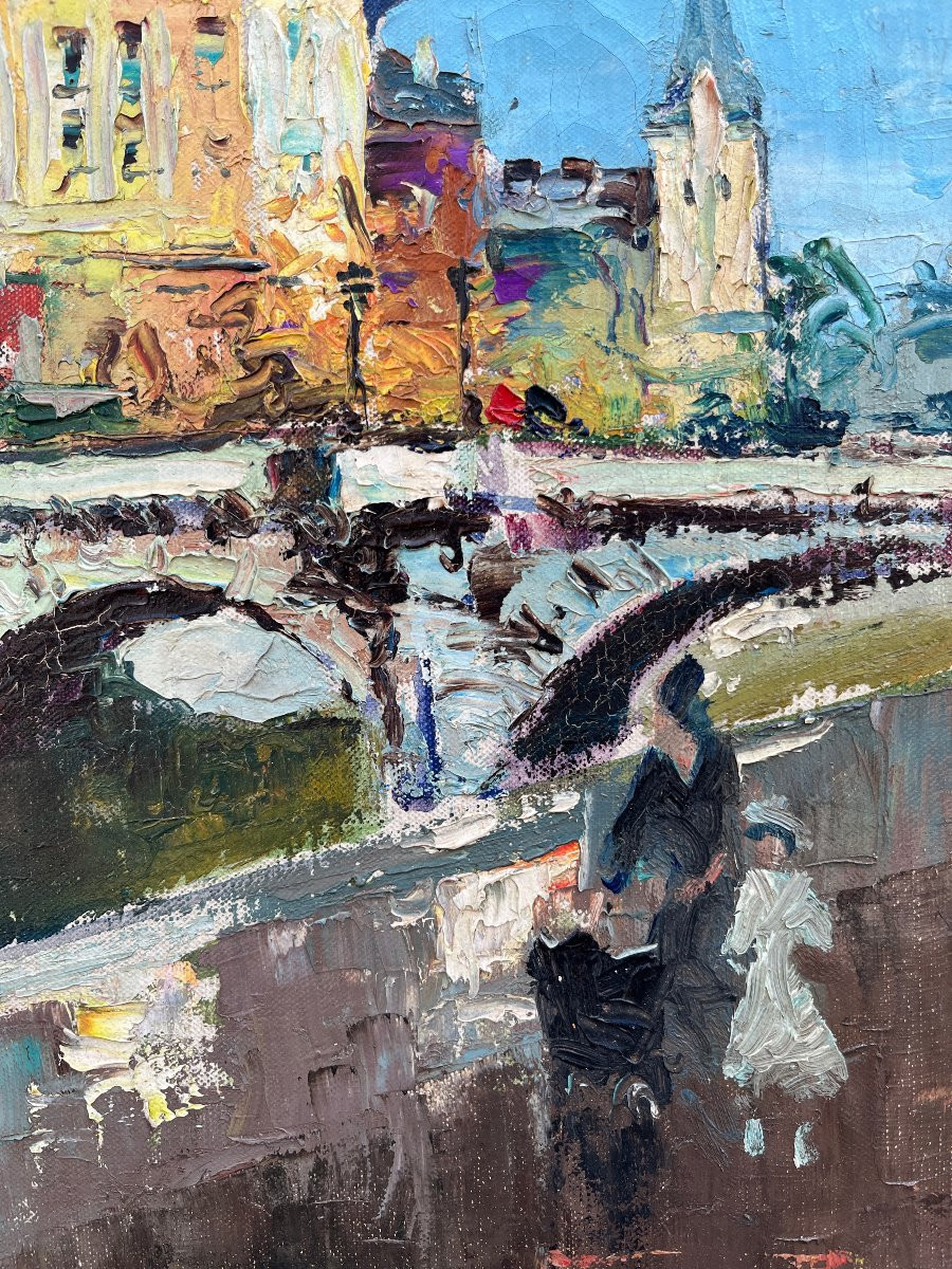 Merio Ameglio - The Pont Neuf In Paris, 1960-photo-1