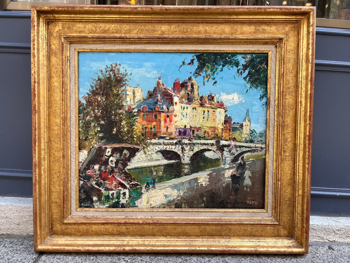 Merio Ameglio - The Pont Neuf In Paris, 1960-photo-3