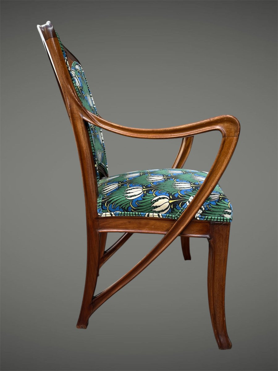 Louis Majorelle Office Chair With Nasturtiums-photo-1