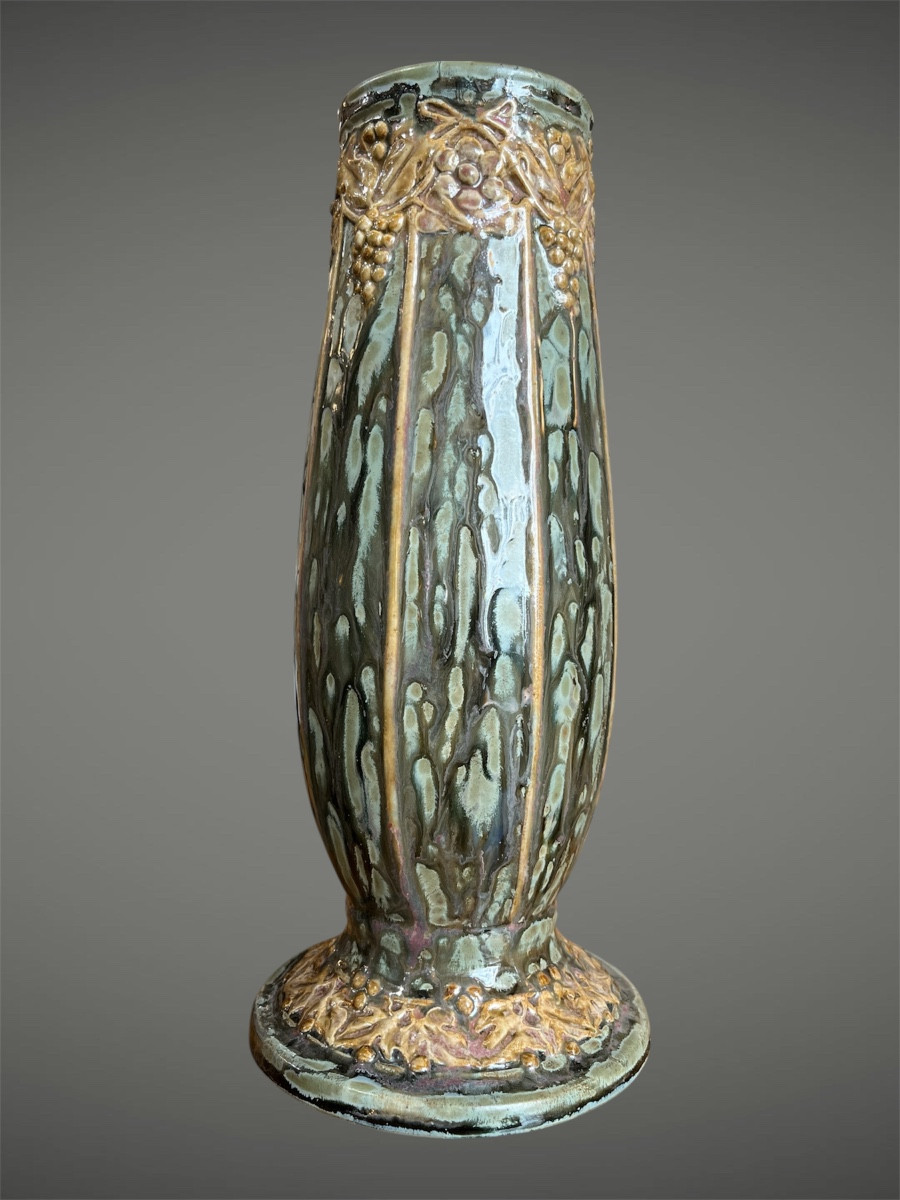 Mougin Stoneware Vase With Vines