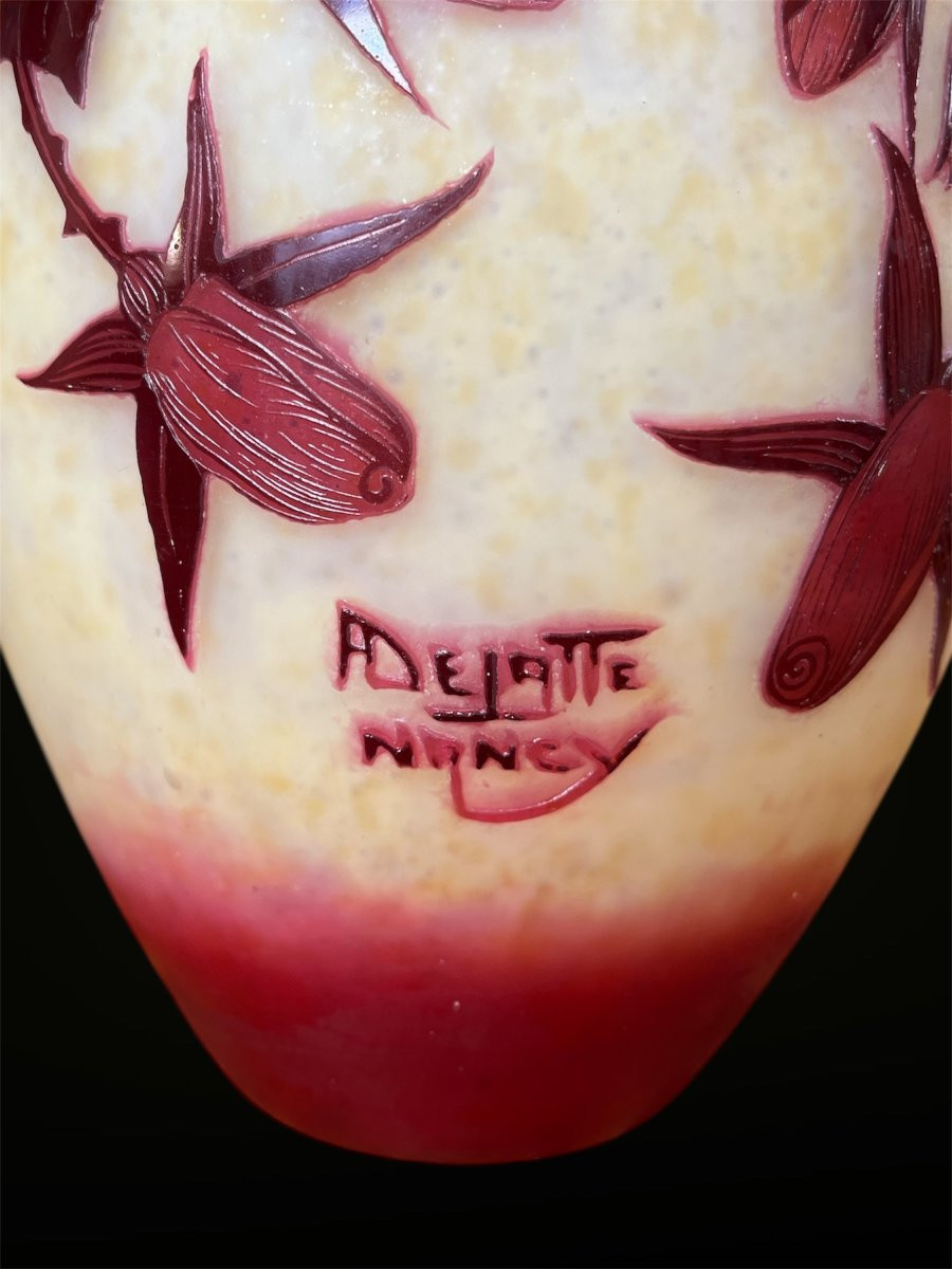 André Delatte Vase With Roses-photo-1