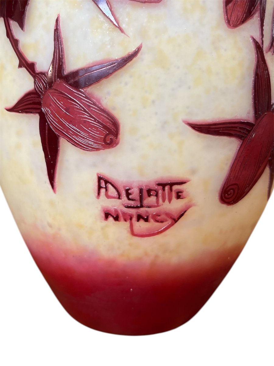 Vase Art nouveau André Delatte aux roses-photo-1