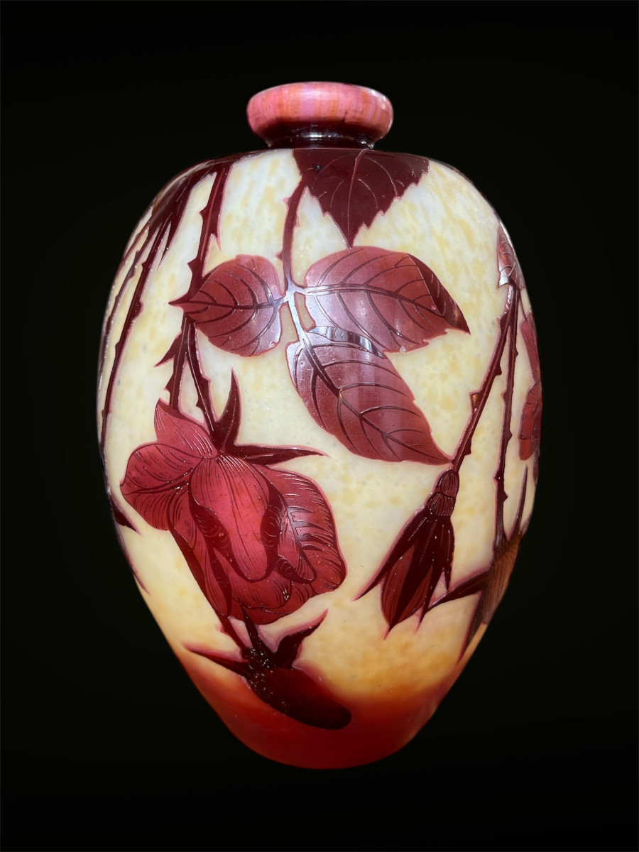 André Delatte Vase With Roses