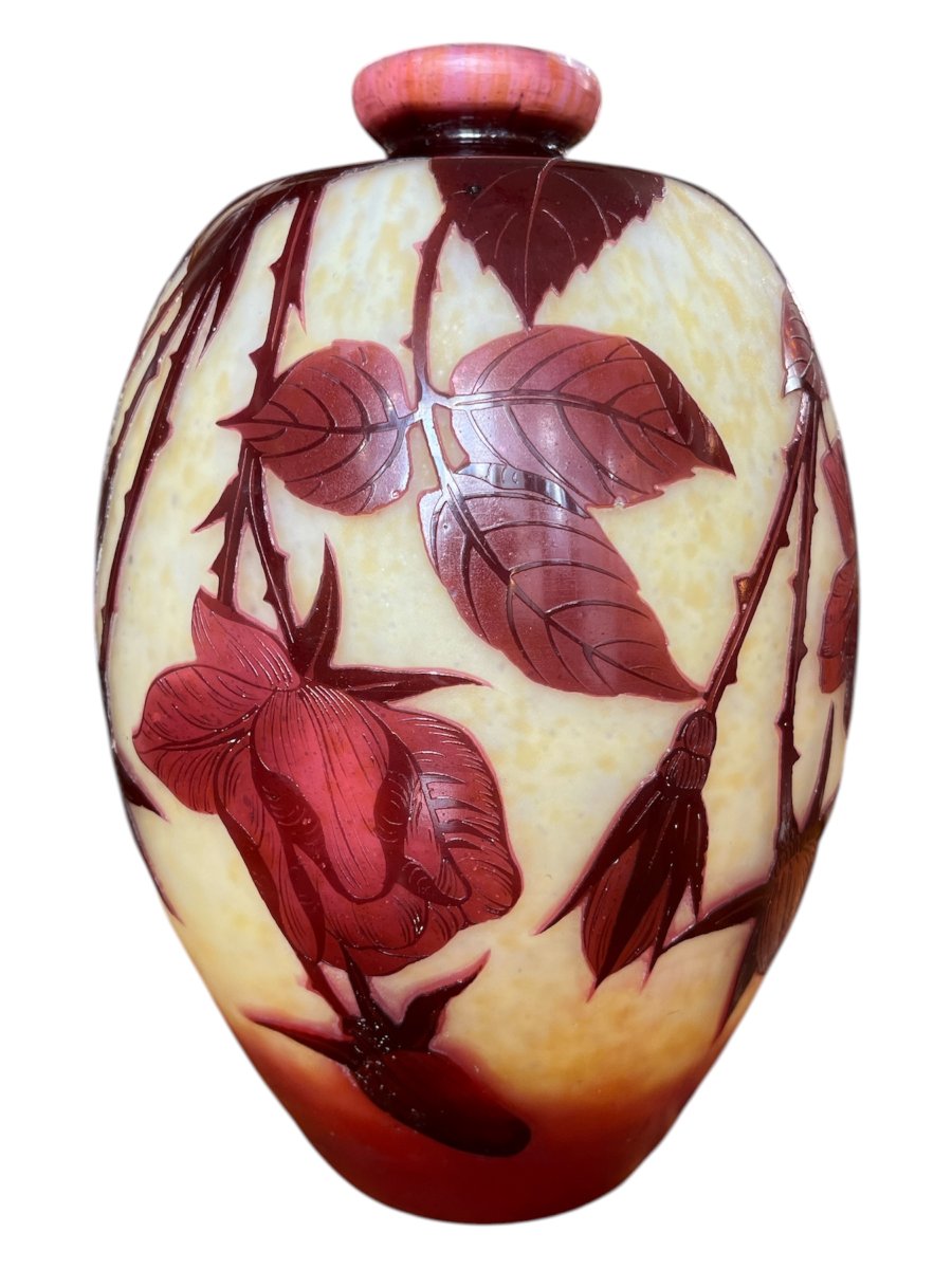 Vase Art nouveau André Delatte aux roses