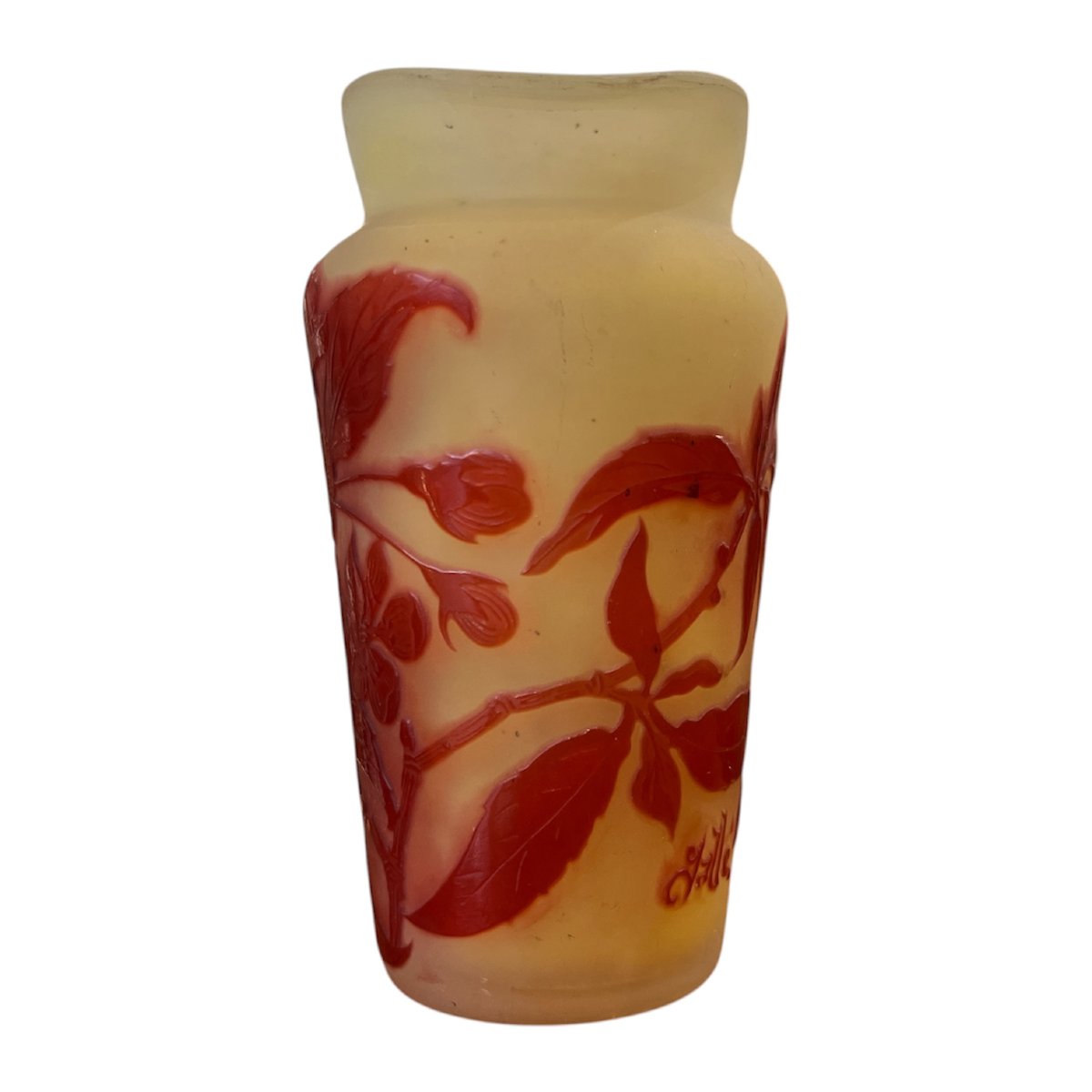 Vase Art nouveau Émile Gallé aux fleurs de pommier-photo-4