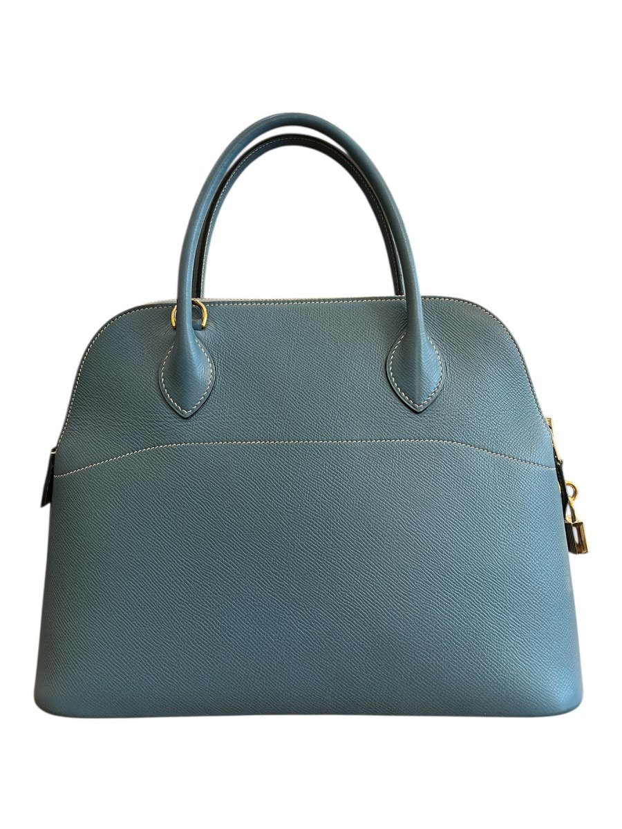 Sac Hermès Bolide 31 bleu jean-photo-4
