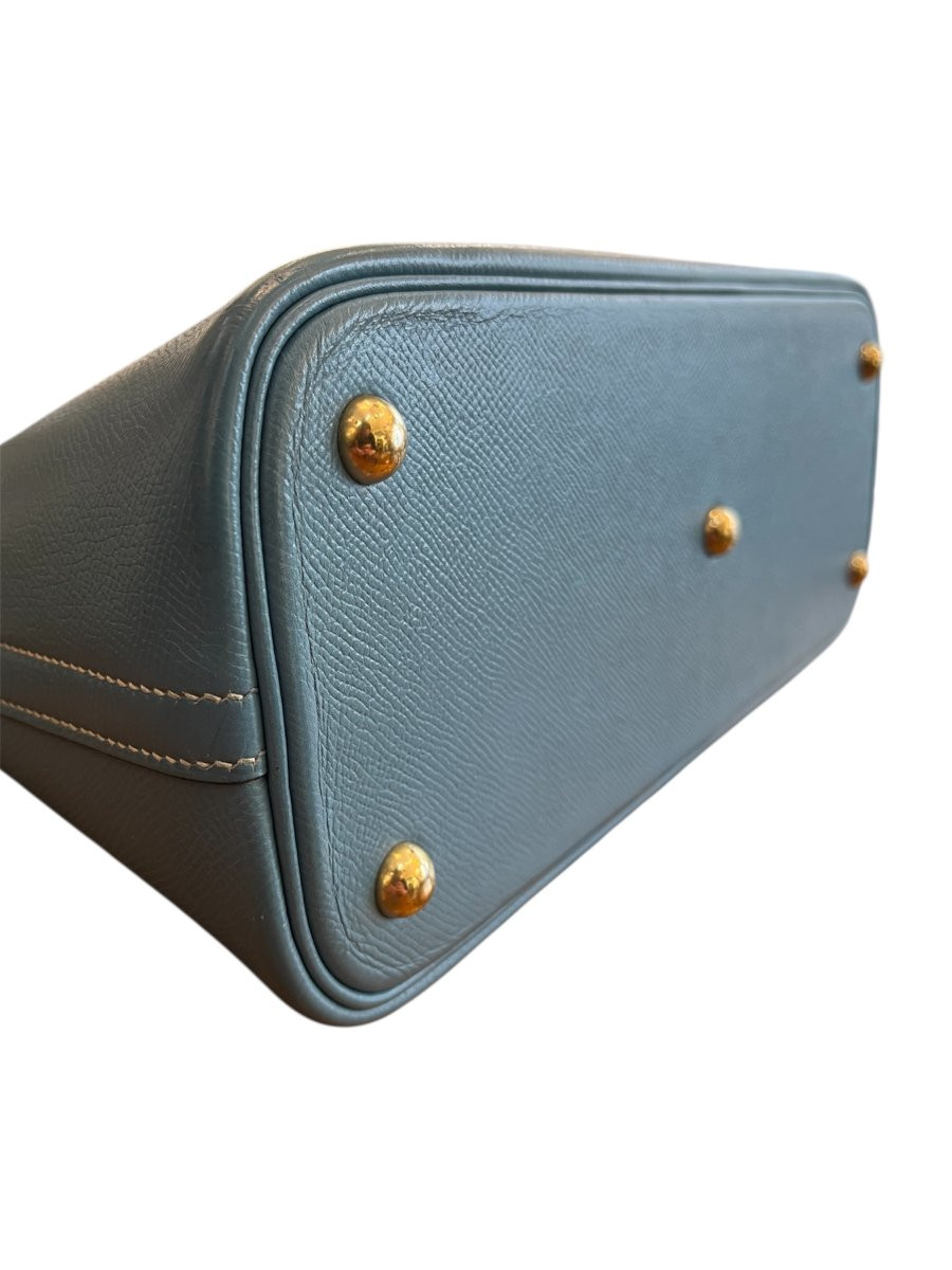 Sac Hermès Bolide 31 bleu jean-photo-3