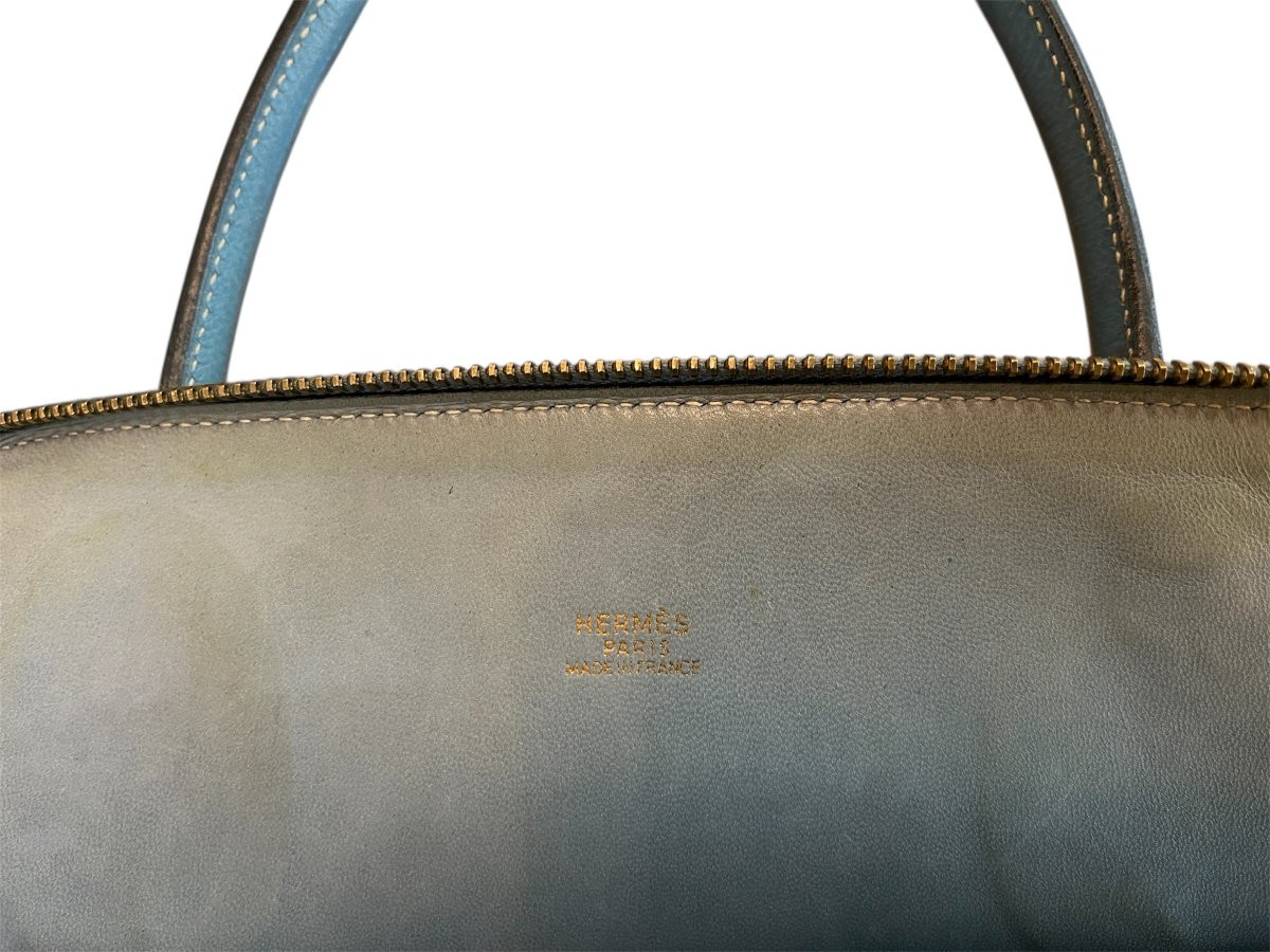 Sac Hermès Bolide 31 bleu jean-photo-6