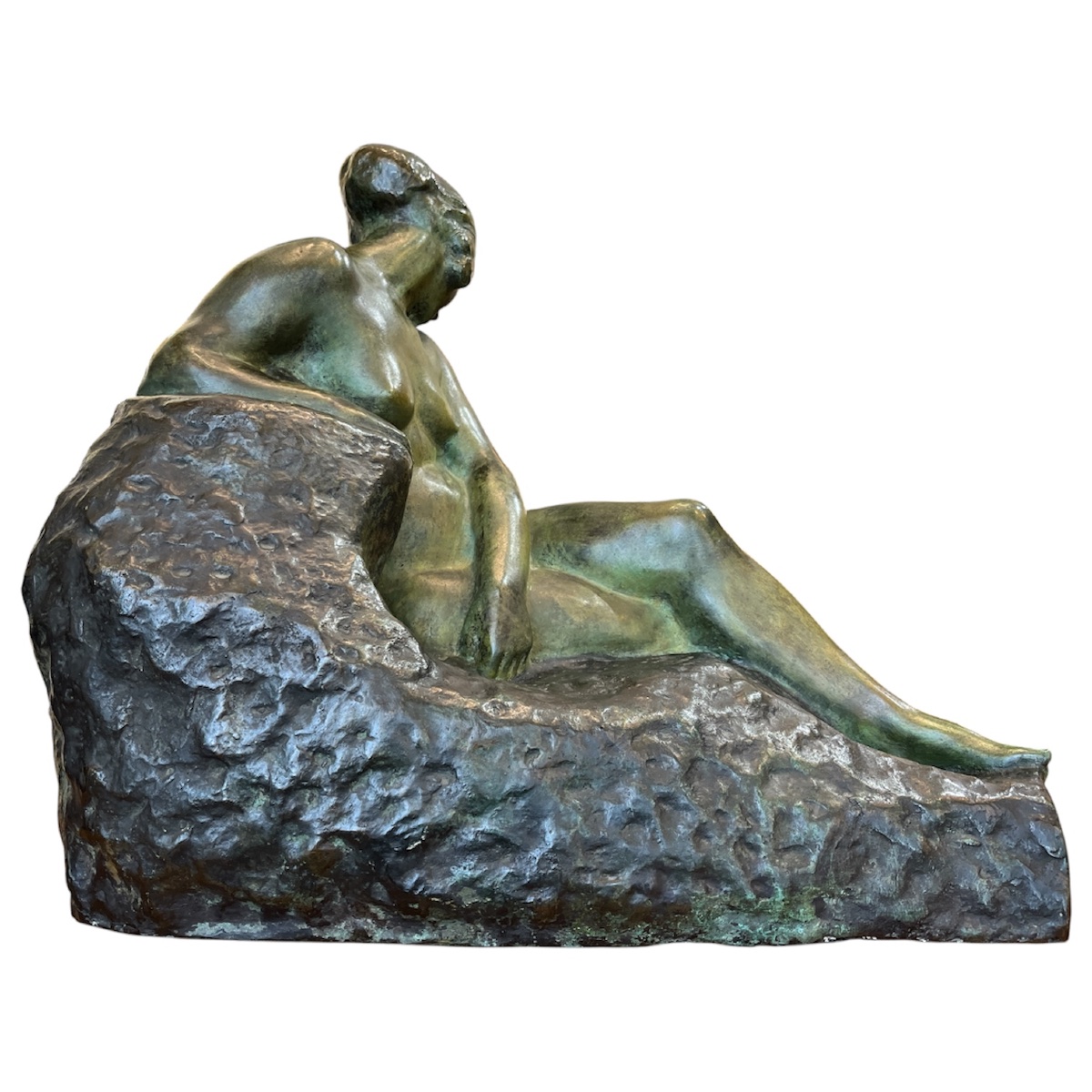Marcel Bouraine - Woman Sitting On A Rock-photo-3