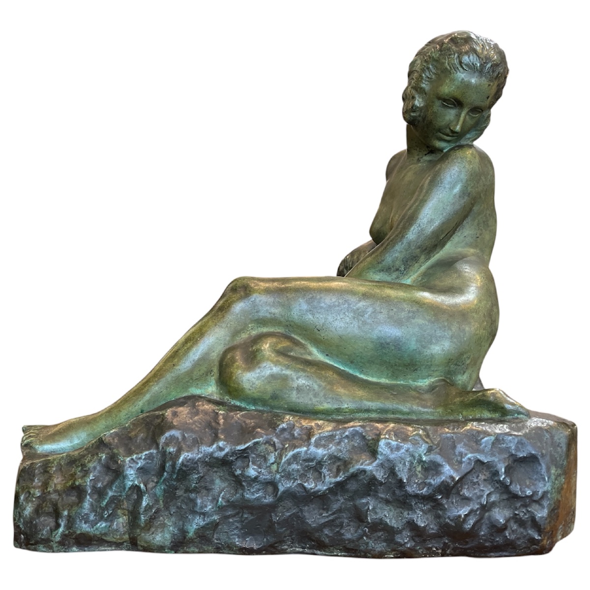 Marcel Bouraine - Woman Sitting On A Rock