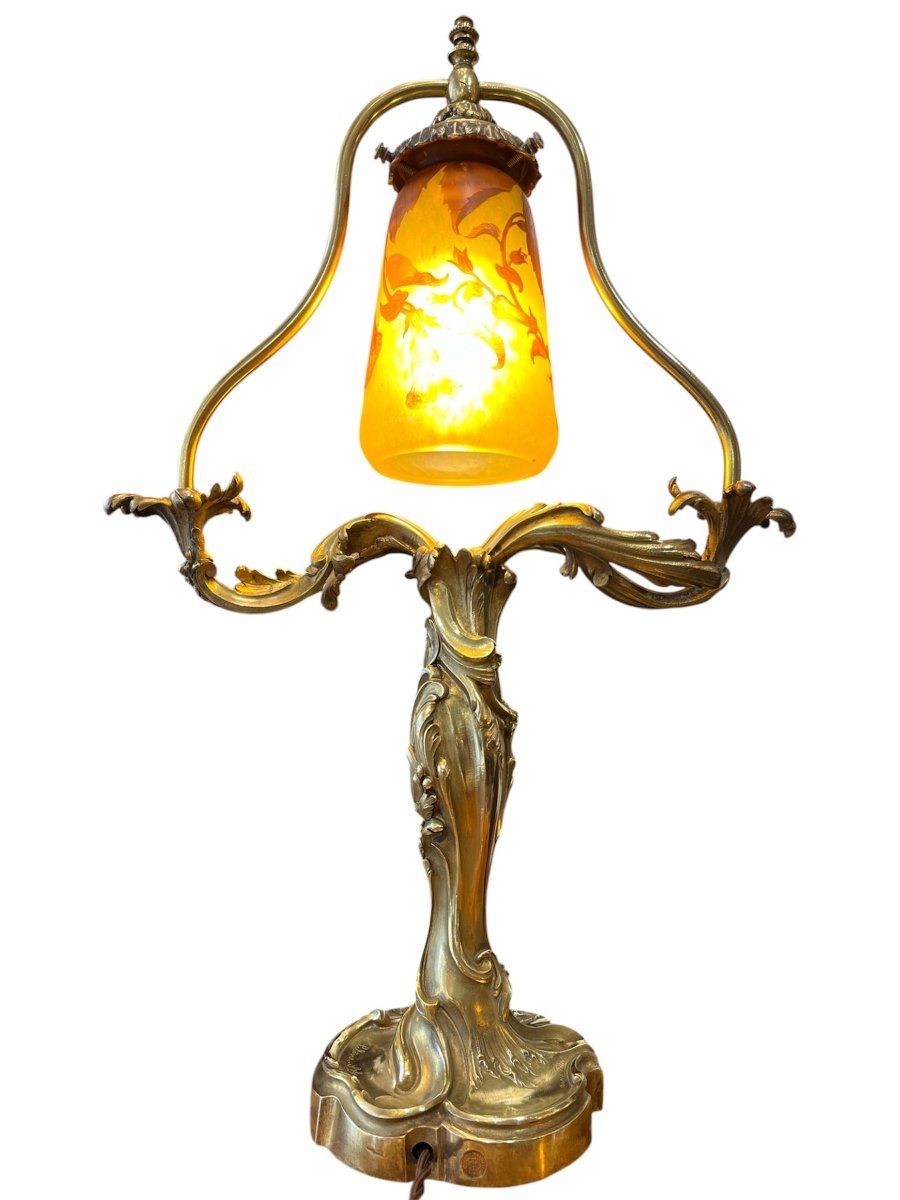 Daum Nancy And Eugène Lelièvre Art Nouveau Lamp-photo-2
