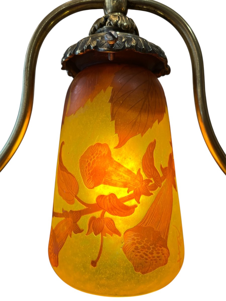 Daum Nancy And Eugène Lelièvre Art Nouveau Lamp-photo-3