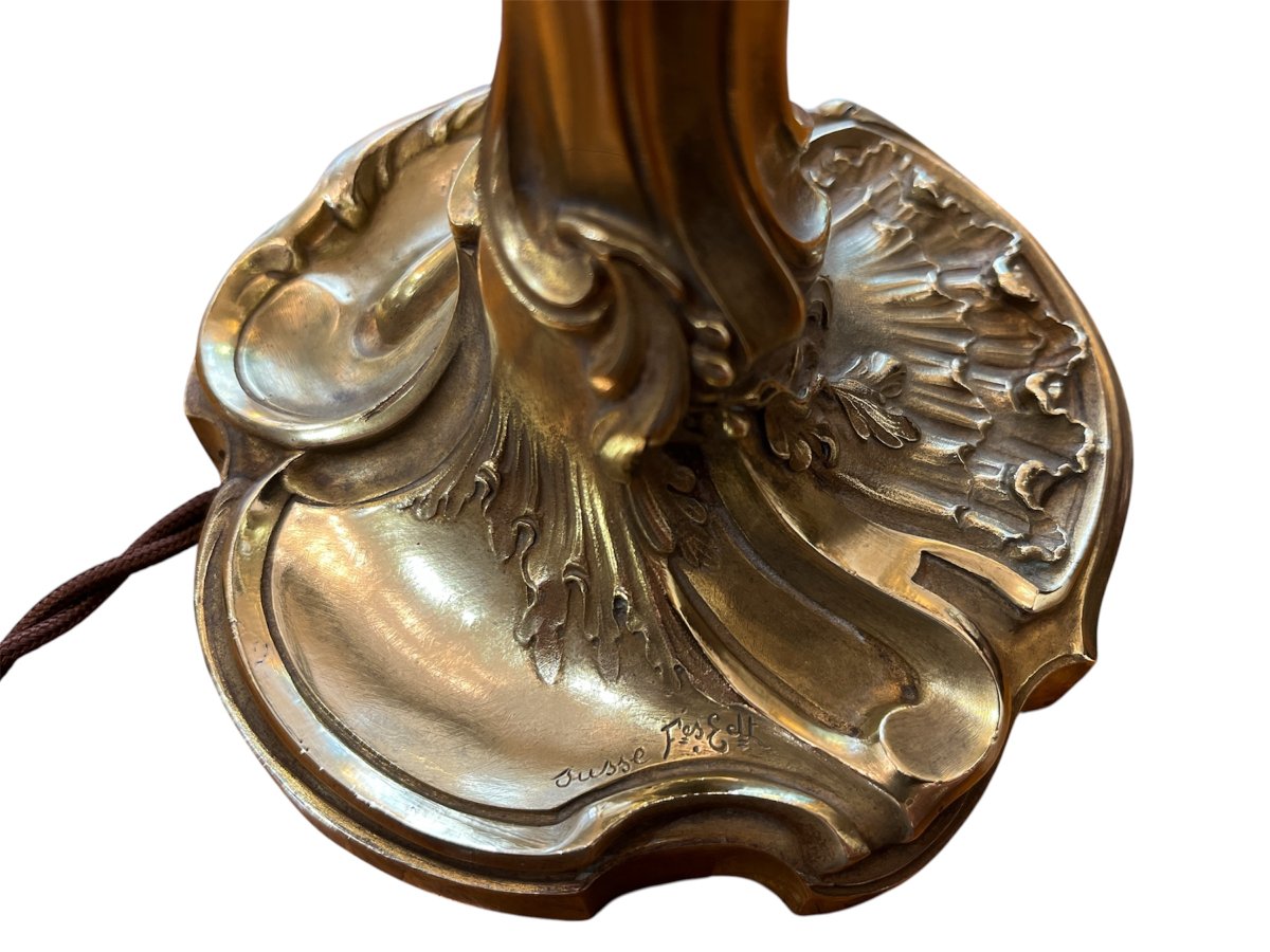 Daum Nancy And Eugène Lelièvre Art Nouveau Lamp-photo-5