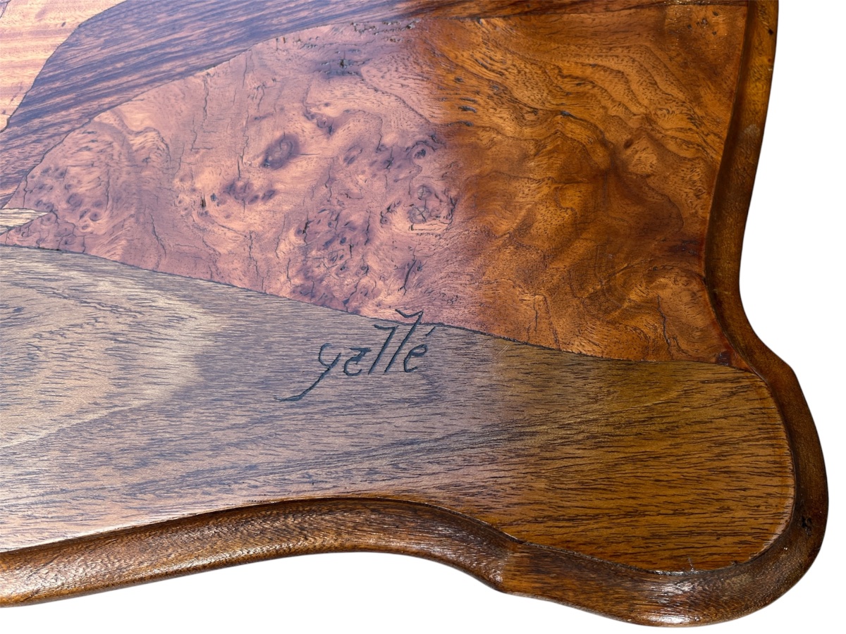 Table volante Art nouveau Émile Gallé au cerf-photo-4