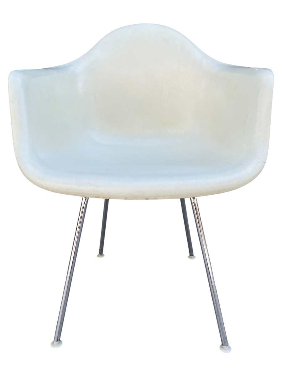 Set Of 3 Eames Plastic Armchairs (dax)-photo-3