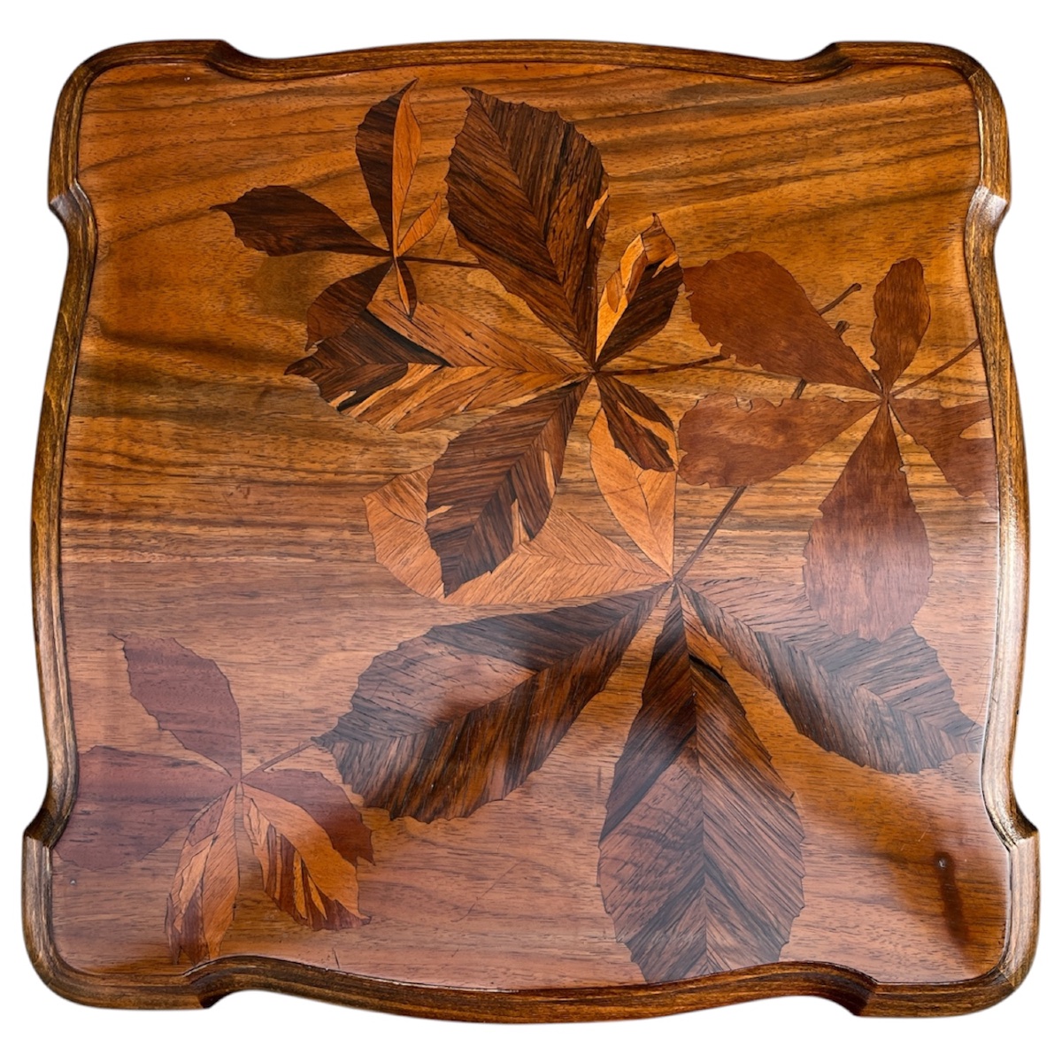 Art Nouveau Stool By émile Gallé With Chestnut Leaves-photo-4