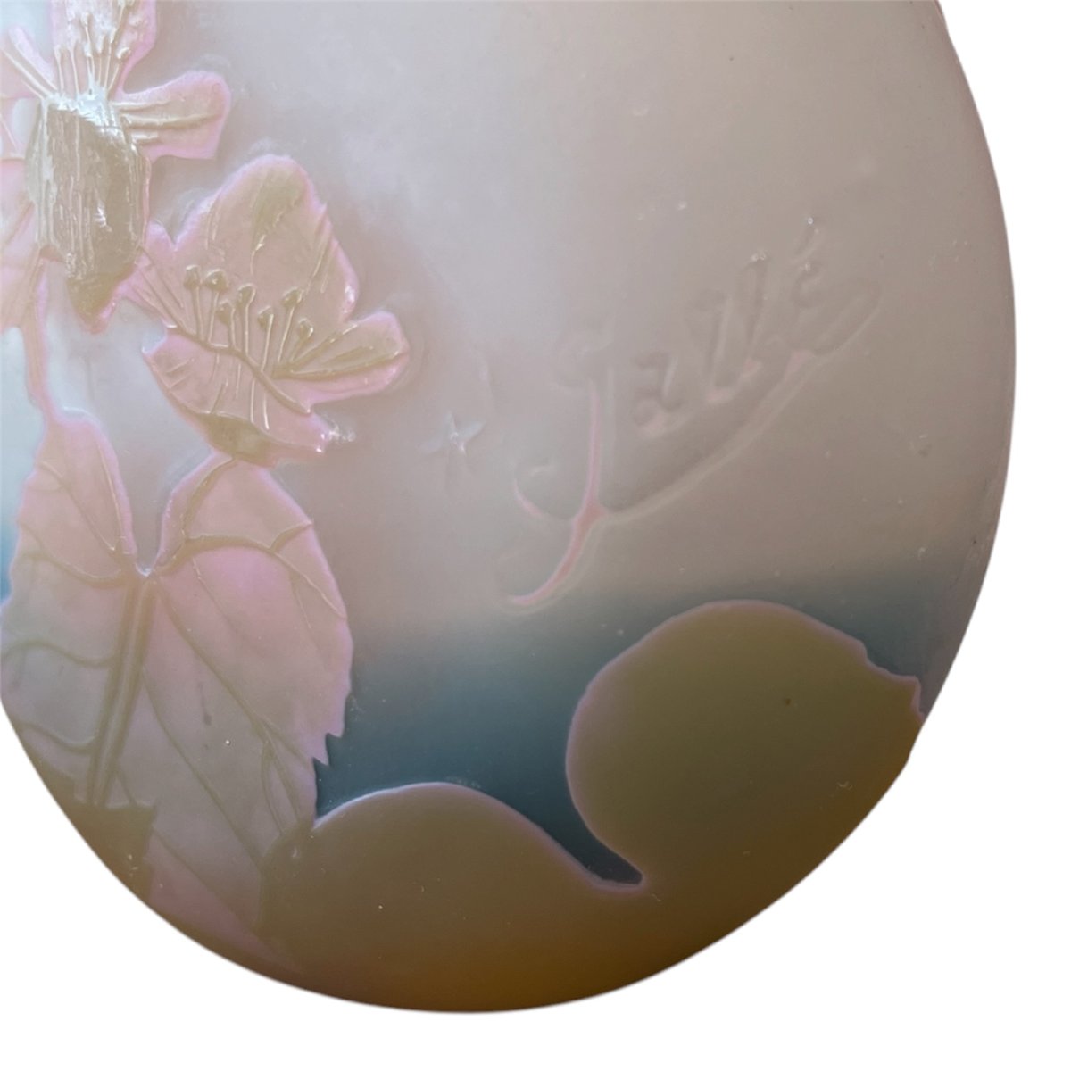 Art Nouveau Gourd-shaped Vase By émile Gallé With Clematis Motifs-photo-2