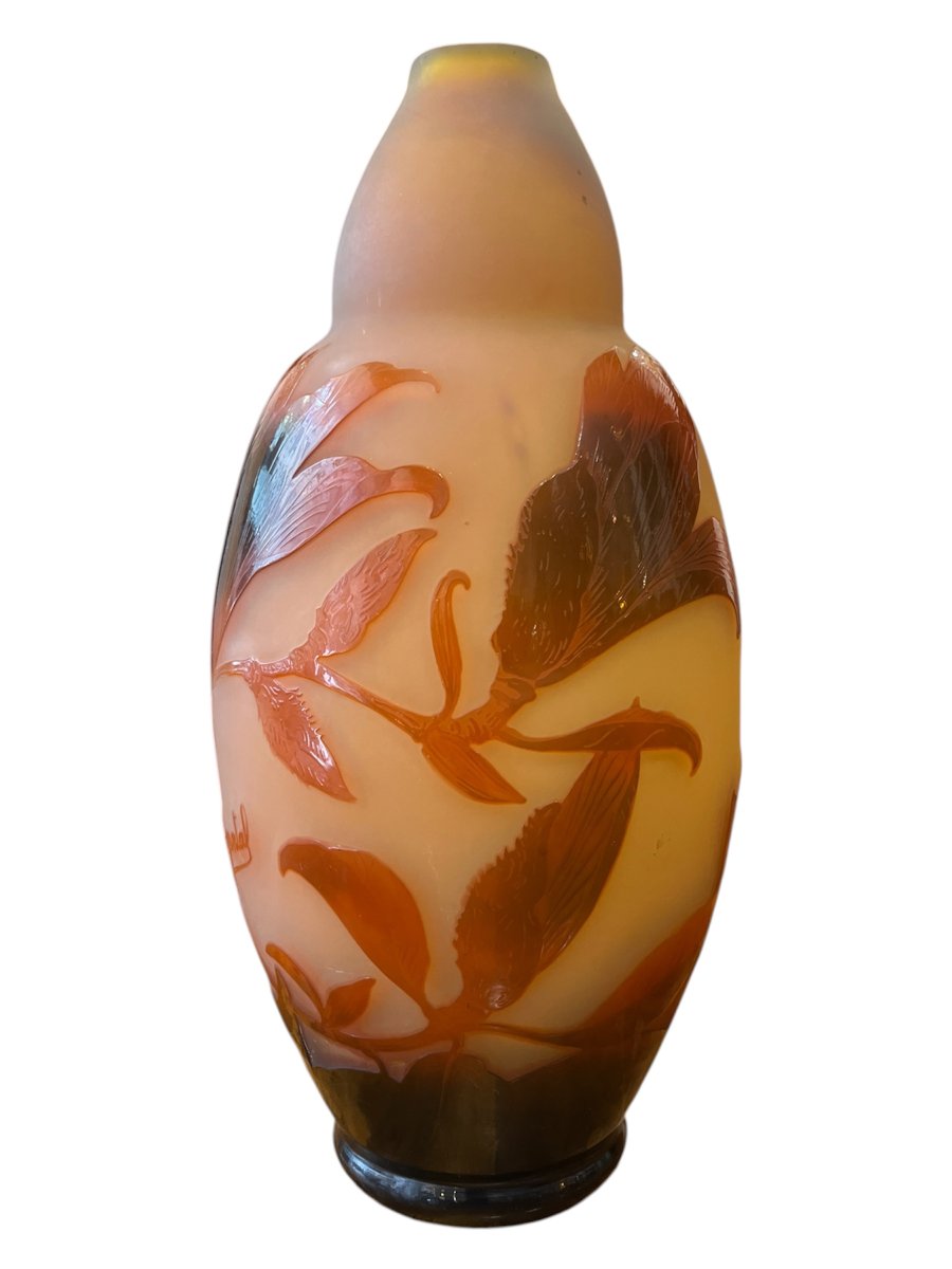 Art Nouveau Vase By Paul Nicolas D’argental Featuring Magnolias-photo-2