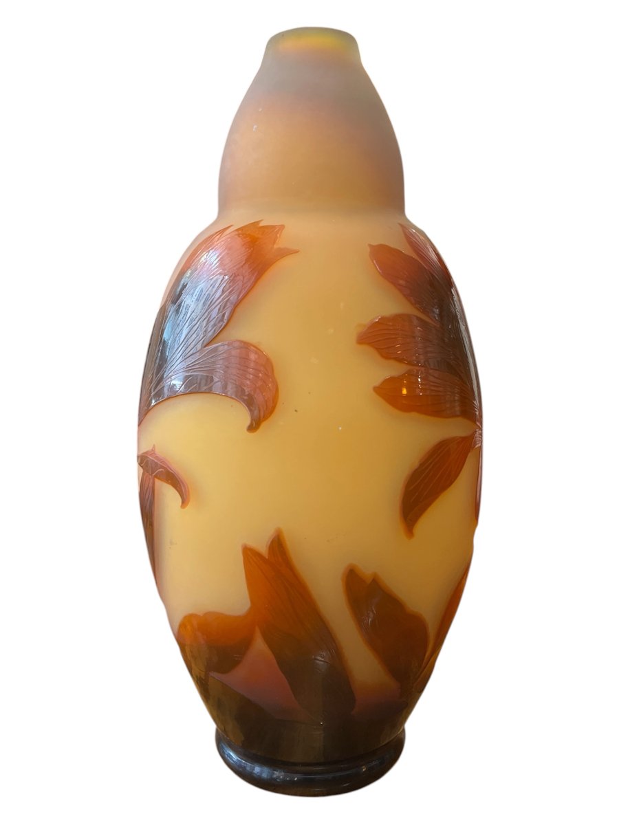 Art Nouveau Vase By Paul Nicolas D’argental Featuring Magnolias-photo-3