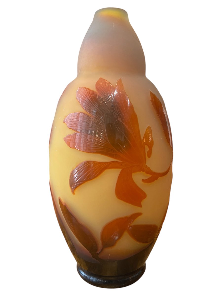 Art Nouveau Vase By Paul Nicolas D’argental Featuring Magnolias-photo-4