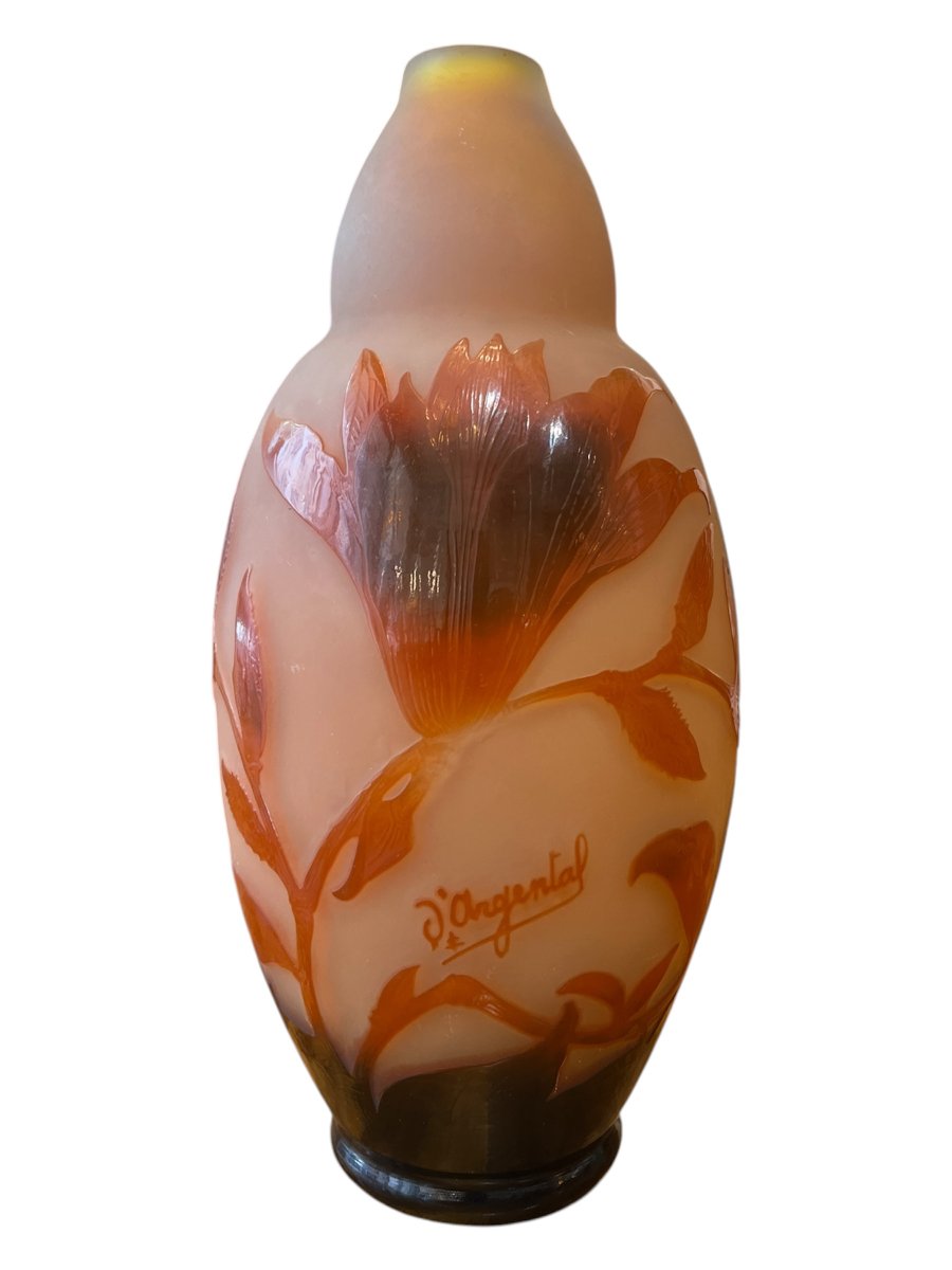 Art Nouveau Vase By Paul Nicolas D’argental Featuring Magnolias