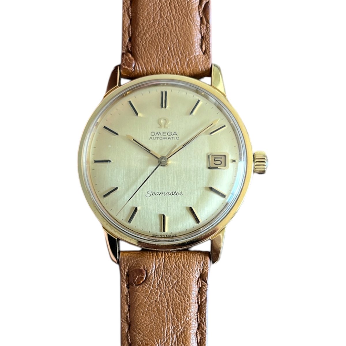 Omega Seamaster Automatic Date Watch, Gold-plated