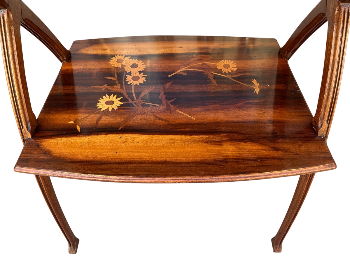 Camille Gauthier Art Nouveau Tea Table With Daisies-photo-3