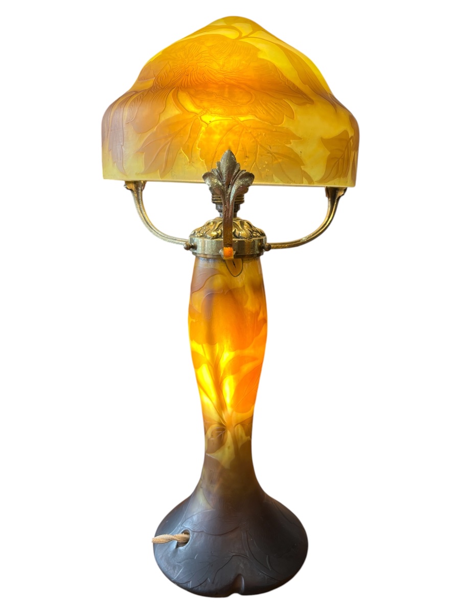 Art Nouveau Mushroom Lamp By Théodore Legras-photo-1