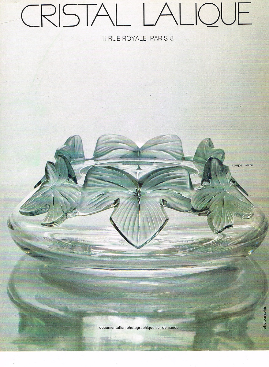 Coupe Lalique France en cristal modèle Lierre-photo-1