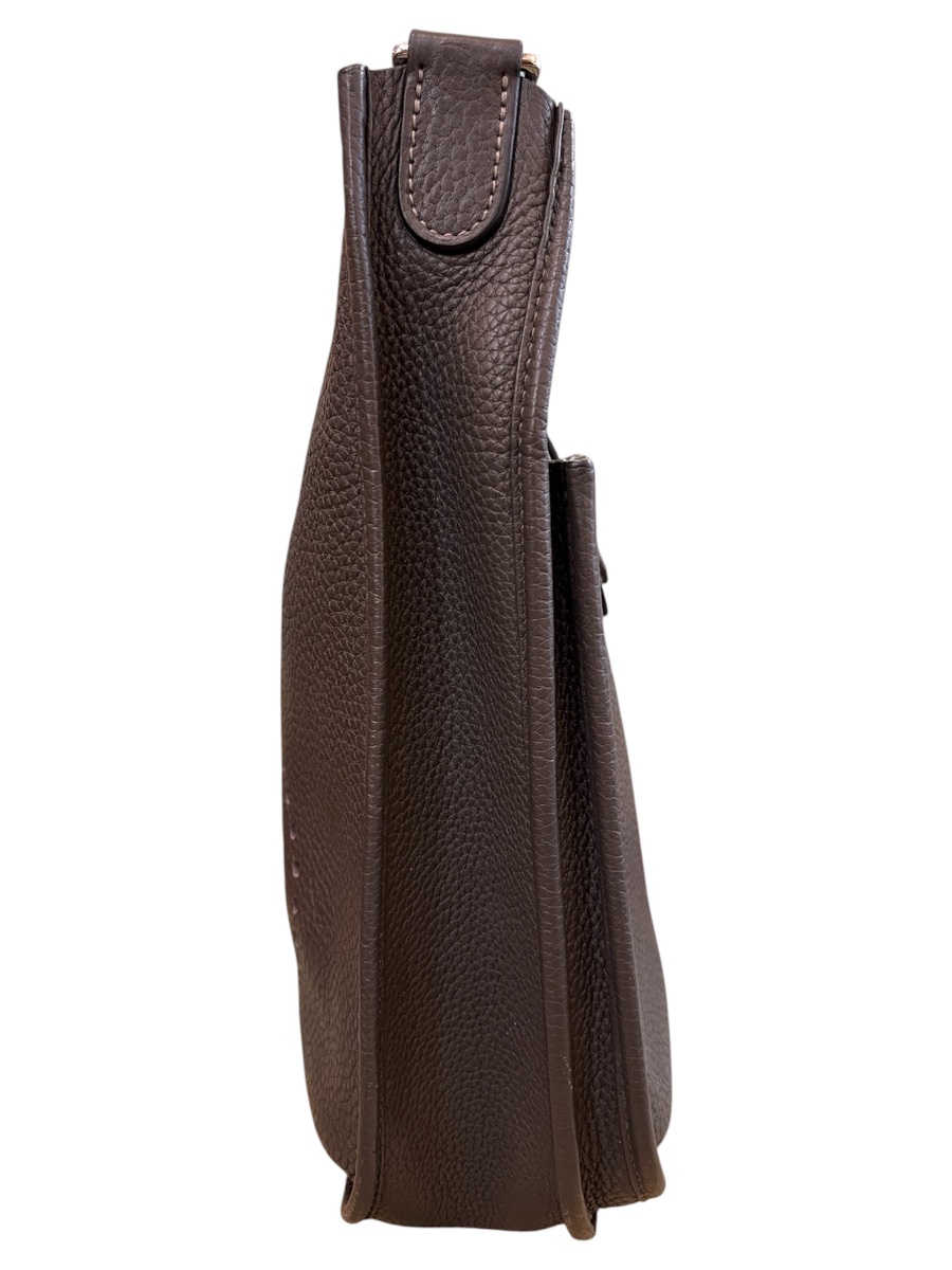 Sac Hermès Evelyne III PM gris graphite cuir de veau Clémence-photo-3